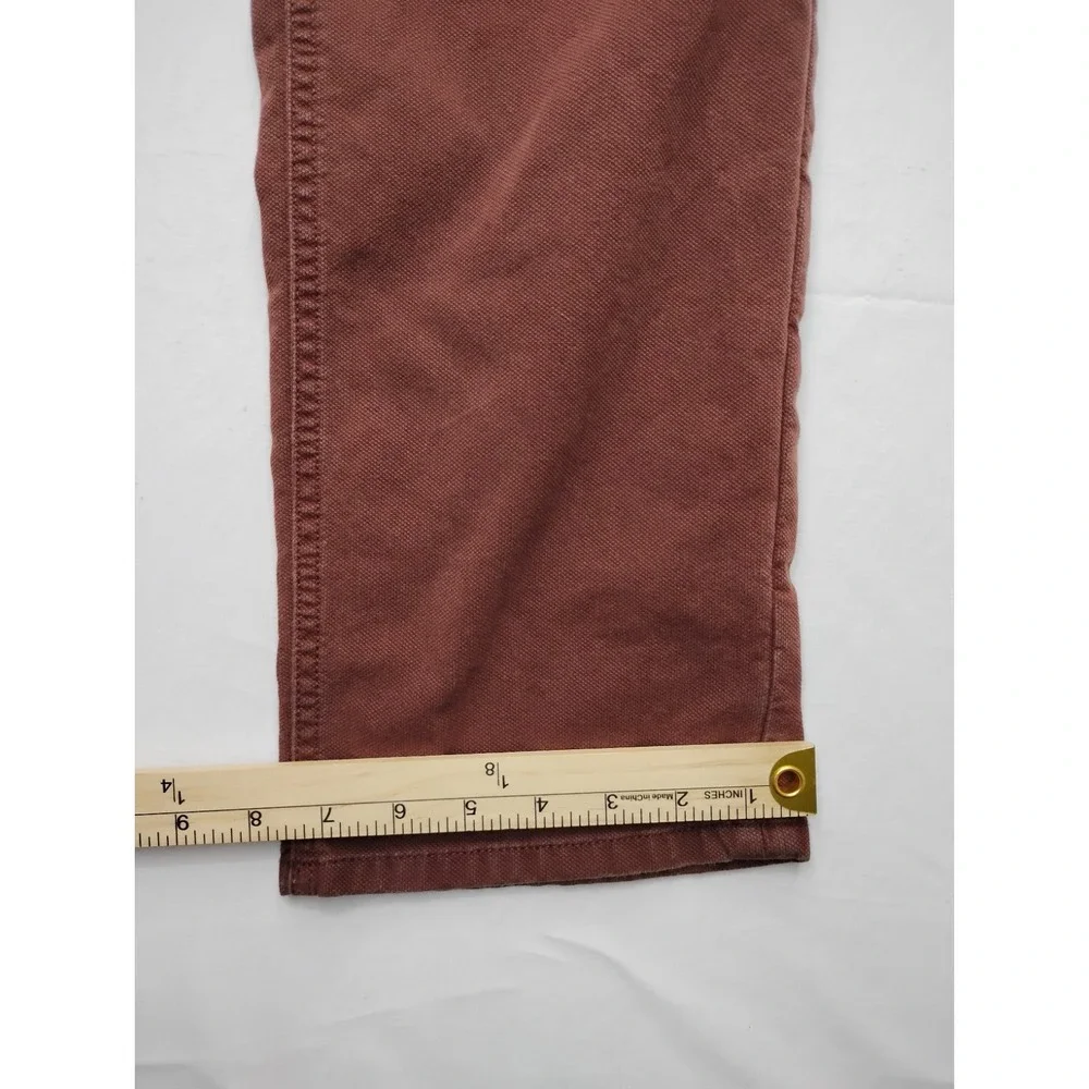 Banana Republic Aiden Chino Flat Front Red Pants Mens Size Tag 33x34 Fit 34x31